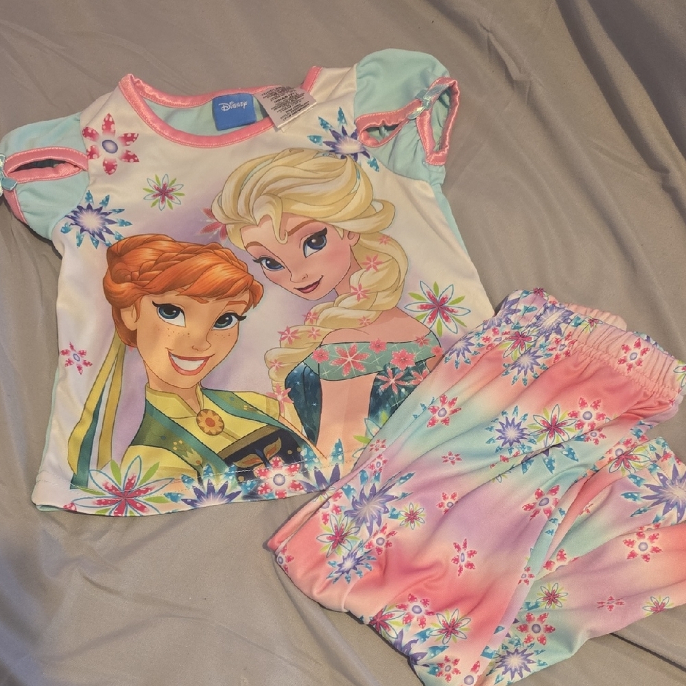Disney Frozen Kids Pajamas - Pink and Blue